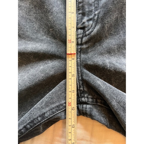 REWASH Wide Leg High Rise Super Baggy Cropped Acid Wash Black Size‎ 9 or 29 - Picture 4 of 6